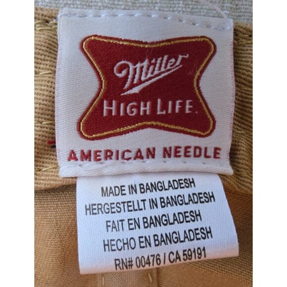 Miller High Life Hat American Needle Tan Adjustable OSFA Beer Party NWOT - Picture 5 of 9